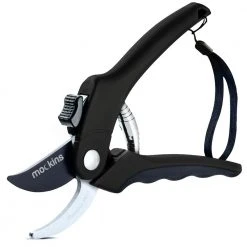 Professional Stainless Steel Heavy-Duty Black Garden Bypass Pruning Shears by Mockins