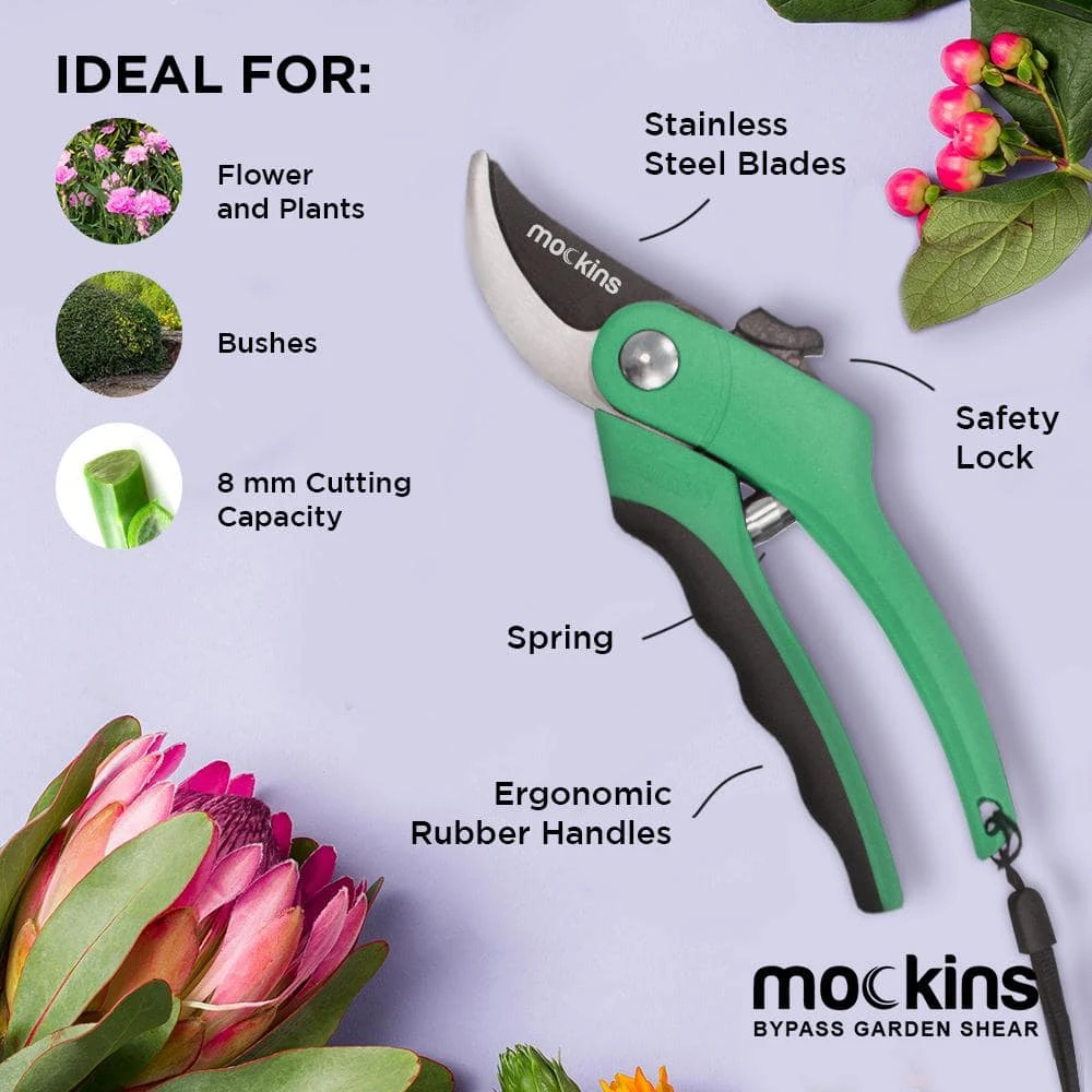 Professional Stainless Steel Heavy-Duty Garden Bypass Pruning Shears by Mockins 4 Professional Stainless Steel Heavy-Duty Garden Bypass Pruning Shears by Mockins - Image 2