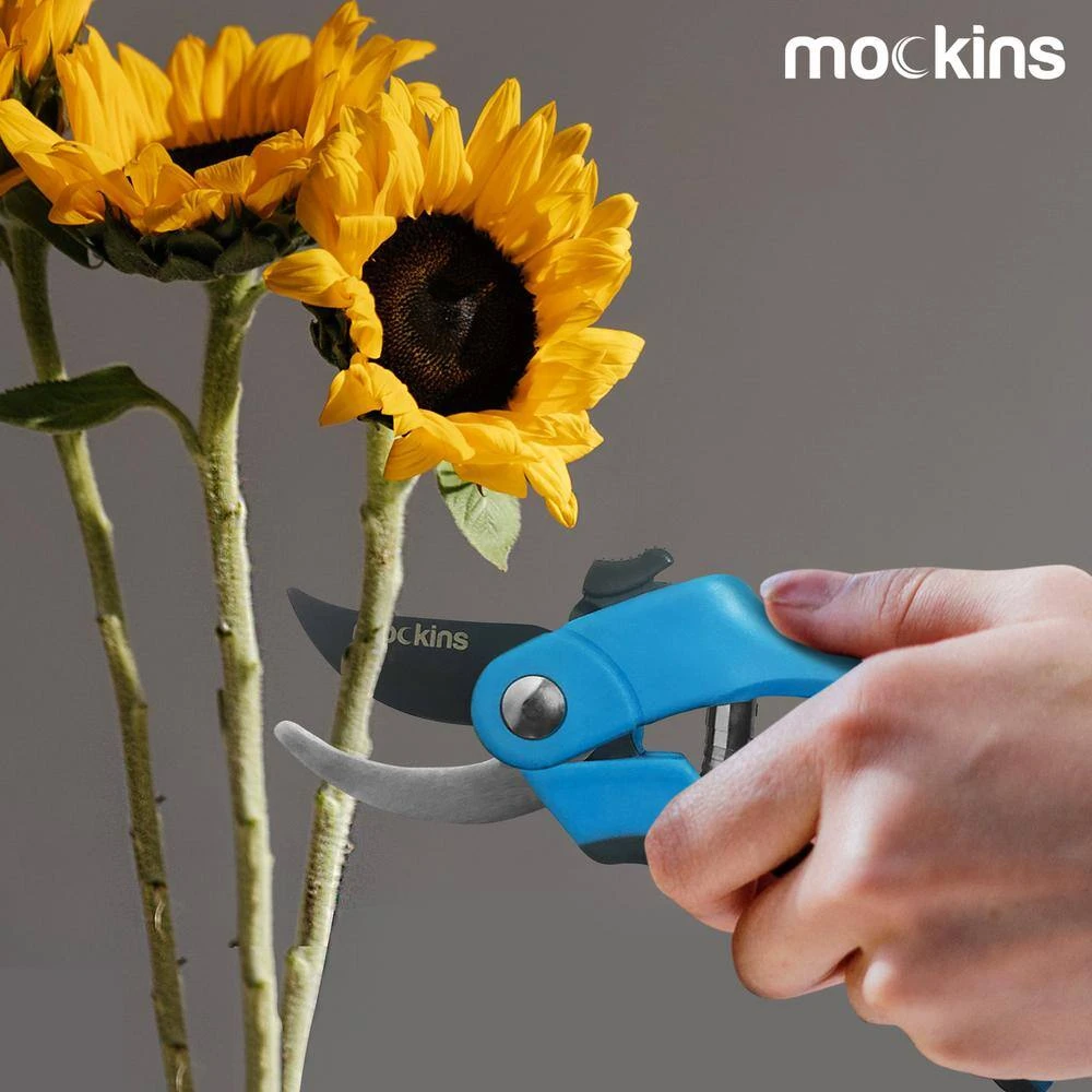 Professional Stainless Steel Heavy-Duty Blue Garden Bypass Pruning Shears by Mockins 5 Professional Stainless Steel Heavy-Duty Blue Garden Bypass Pruning Shears by Mockins - Image 3