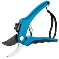 Professional Stainless Steel Heavy-Duty Blue Garden Bypass Pruning Shears by Mockins