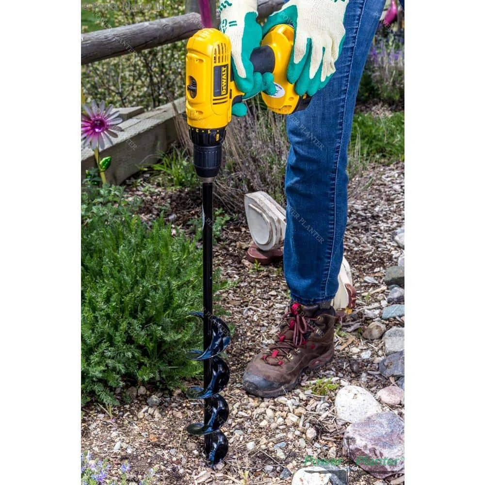 USA 24 in. x 3 in. Multi-Purpose Bulb Plant Auger by Power Planter 6 USA 24 in. x 3 in. Multi-Purpose Bulb Plant Auger by Power Planter - Image 4