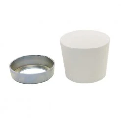 White Rubber Mallet Head Replacement Assembly with Steel Ring for Mallets by POWERNAIL