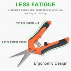 6.5 in. Pruning Shears Orange Gardening Hand Pruning Snips with Straight Stainless Steel Precision Blades (3-Packs) by Unbranded -GARDEN TOOLS Shop pruning shears b076hl5jjm 44 1000