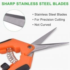 6.5 in. Pruning Shears Orange Gardening Hand Pruning Snips with Straight Stainless Steel Precision Blades (3-Packs) by Unbranded -GARDEN TOOLS Shop pruning shears b076hl5jjm 4f 1000