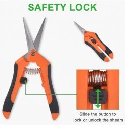 6.5 in. Pruning Shears Orange Gardening Hand Pruning Snips with Straight Stainless Steel Precision Blades (3-Packs) by Unbranded -GARDEN TOOLS Shop pruning shears b076hl5jjm c3 1000