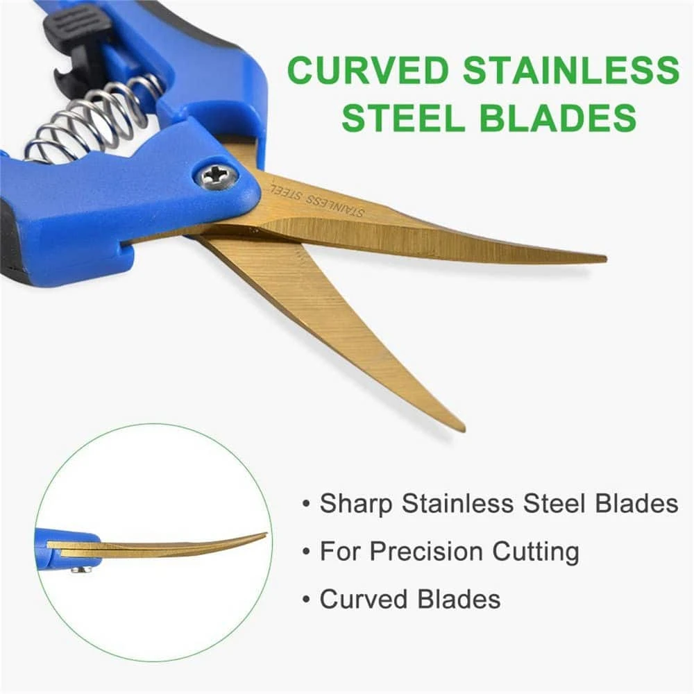 6.5 in. Pruning Shears Blue Gardening Hand Pruning Snips with Straight Stainless Steel Precision Blades (3-Packs) by Unbranded 5 6.5 in. Pruning Shears Blue Gardening Hand Pruning Snips with Straight Stainless Steel Precision Blades (3-Packs) by Unbranded - Image 3