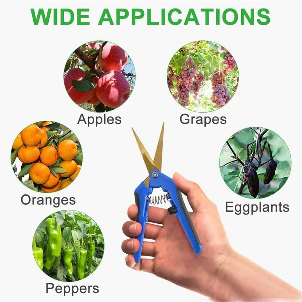 6.5 in. Pruning Shears Blue Gardening Hand Pruning Snips with Straight Stainless Steel Precision Blades (3-Packs) by Unbranded 8 6.5 in. Pruning Shears Blue Gardening Hand Pruning Snips with Straight Stainless Steel Precision Blades (3-Packs) by Unbranded - Image 6