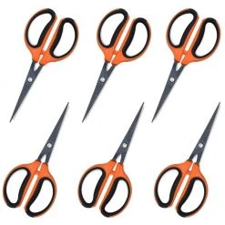 7.2 in. Trimming Scissors Teflon Coated Non Stick Blades Pruning Shears Gardening Hand Pruning Snips 6 Packs by Dyiom