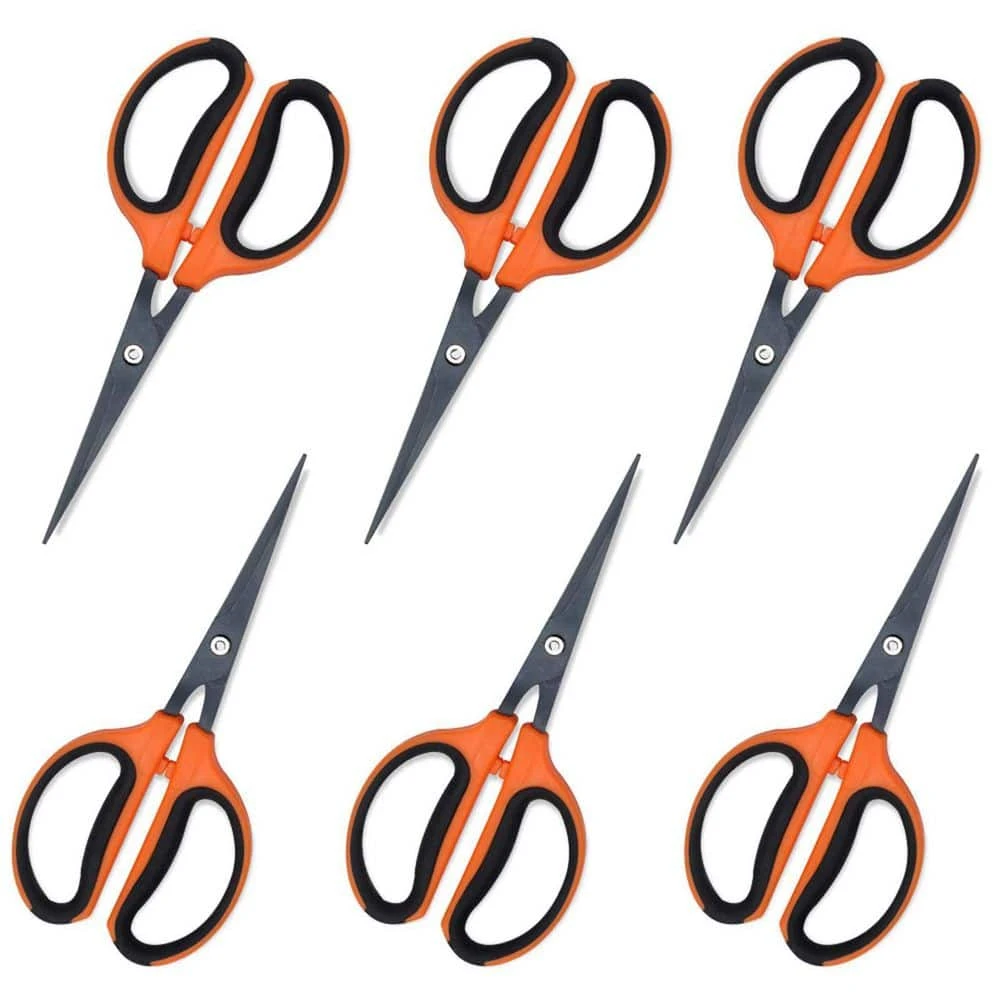 7.2 in. Trimming Scissors Teflon Coated Non Stick Blades Pruning Shears Gardening Hand Pruning Snips 6 Packs by Dyiom 3 7.2 in. Trimming Scissors Teflon Coated Non Stick Blades Pruning Shears Gardening Hand Pruning Snips 6 Packs by Dyiom