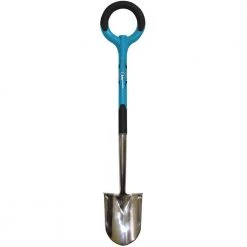 41 in. Pro Stainless Steel Garden Shovel in Blue by Radius Garden