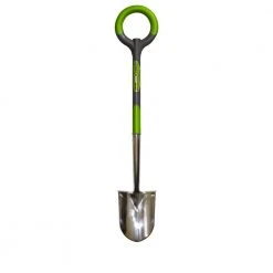 39.5 in., 31.5 in. Handle Original Green PRO Stainless Steel Garden Floral Shovel by Radius Garden