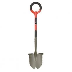 43 in. Root Slayer Carbon Steel Round Head Shovel, 32.75 in. Handle by Radius Garden