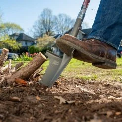 44.5 in. Fiberglass Handle 57.5 in. Root Slayer Carbon Steel XL Shovel by Radius Garden -GARDEN TOOLS Shop radius garden shovels 22511 21 76 1000