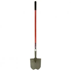 47.5 in. Fiberglass Handle 57 in. Root Slayer Carbon Steel XL Caprock Shovel by Radius Garden