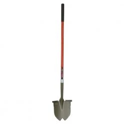 57 in. Root Slayer Carbon Steel XL Round Head Shovel, 46.5 in. Handle by Radius Garden