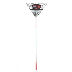 51 in. Fiberglass Handle 24-Tine Steel Rake by Razor-Back