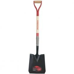 23.5 in. Wood D-Handle Square Point Shovel by Razor-Back