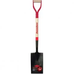 28 in. Wood D-Handle Border Spade by Razor-Back