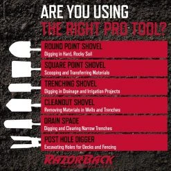 36 in. D-Handle Aluminum Scoop by Razor-Back -GARDEN TOOLS Shop razor back shovels 53173 1d 1000