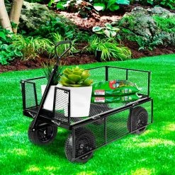 6.808 cu. ft. Capacity 1000 lbs. Heavy-Duty Multi-Purpose Steel Utility Cart by RealWork -GARDEN TOOLS Shop realwork garden carts 445017r 31 1000