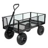 6.808 cu. ft. Capacity 1000 lbs. Heavy-Duty Multi-Purpose Steel Utility Cart by RealWork -GARDEN TOOLS Shop realwork garden carts 445017r 64 1000