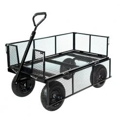 6.808 cu. ft. Capacity 1000 lbs. Heavy-Duty Multi-Purpose Steel Utility Cart by RealWork -GARDEN TOOLS Shop realwork garden carts 445017r c3 1000