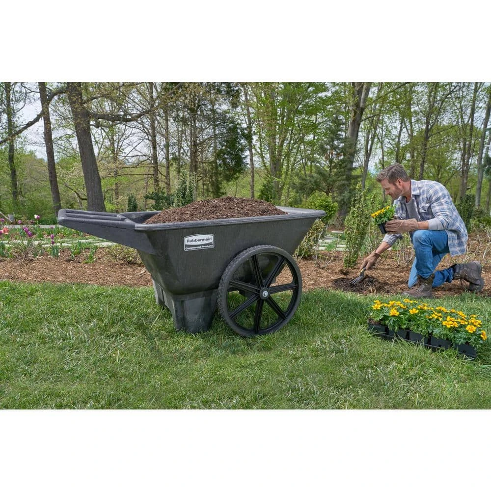 7.5 cu. ft. Plastic Yard Cart by Rubbermaid Commercial Products 5 7.5 cu. ft. Plastic Yard Cart by Rubbermaid Commercial Products - Image 3