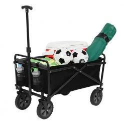 Steel Frame Collapsible Folding Utility Beach Wagon Outdoor Cart (2-Pack) by SEINA -GARDEN TOOLS Shop seina garden carts 2 x suw 406 black 4f 1000
