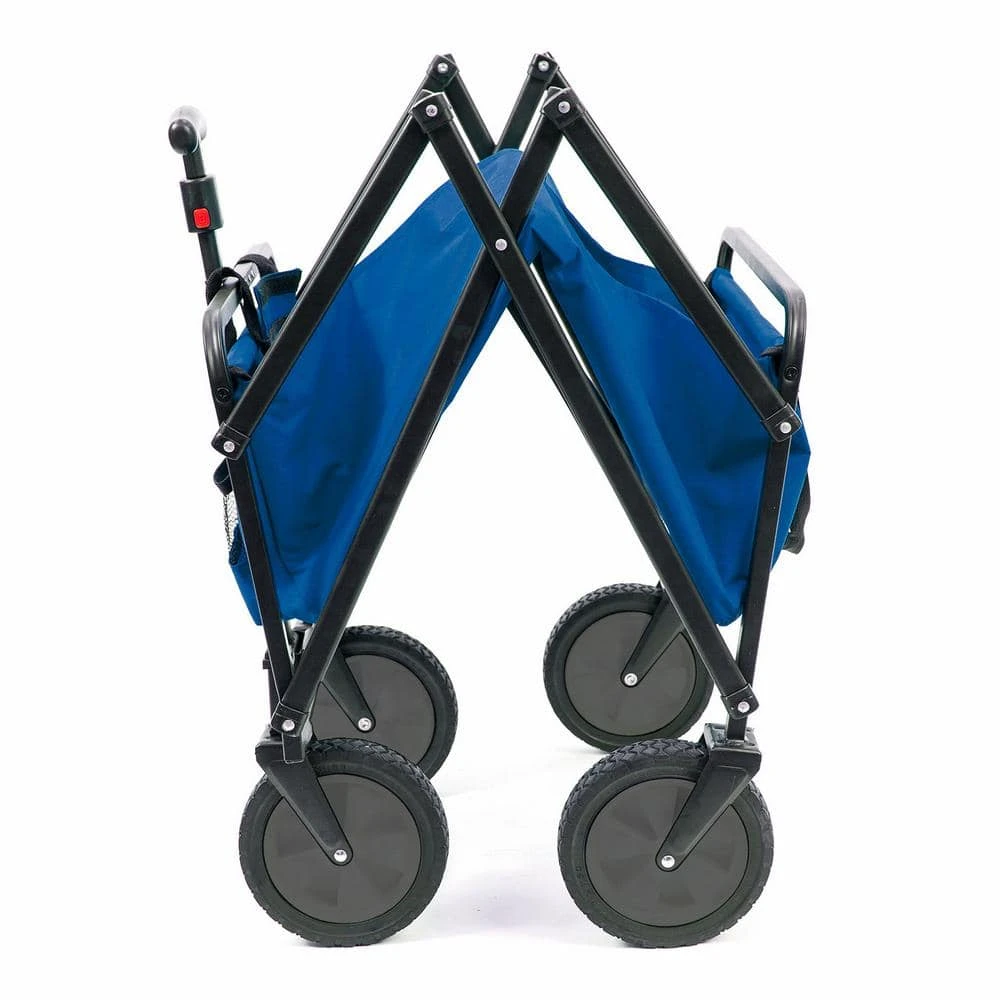 150 lbs. Capacity Manual Heavy-Duty Folding Outdoor Utility Cart in Blue by SEINA 5 150 lbs. Capacity Manual Heavy-Duty Folding Outdoor Utility Cart in Blue by SEINA - Image 3