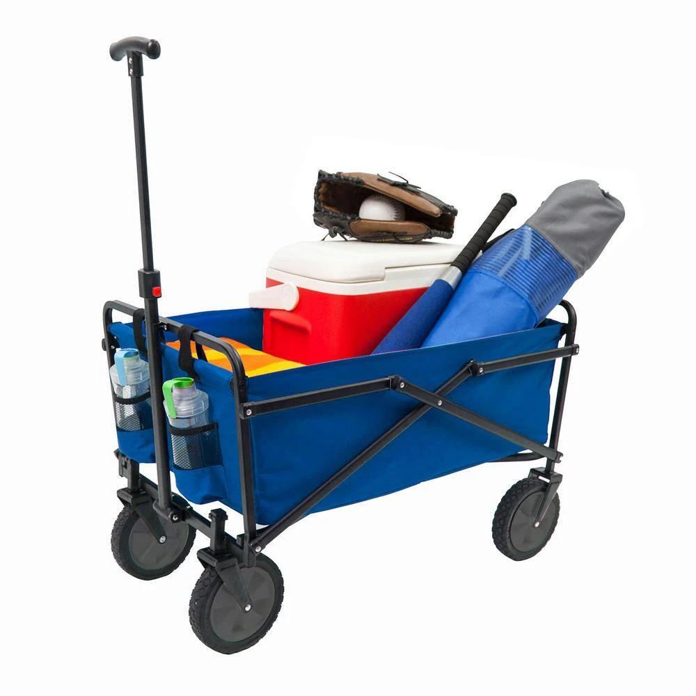 150 lbs. Capacity Manual Heavy-Duty Folding Outdoor Utility Cart in Blue by SEINA 4 150 lbs. Capacity Manual Heavy-Duty Folding Outdoor Utility Cart in Blue by SEINA - Image 2