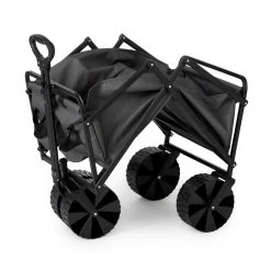 150 lbs. Capacity Manual Folding Utility Beach Wagon Outdoor Cart in Gray by SEINA -GARDEN TOOLS Shop seina garden carts suw 407 gray 1f 1000