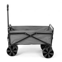 150 lbs. Capacity Manual Folding Utility Beach Wagon Outdoor Cart in Gray by SEINA -GARDEN TOOLS Shop seina garden carts suw 407 gray d4 1000