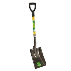 28 in. Square Point Shovel with Fiberglass Handle Heavy-Duty 14-Gauge Steel Head by Unbranded