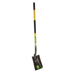 54 in. Square Point Shovel with Fiberglass Handle - Heavy-Duty 14-Gauge Steel Head by Unbranded