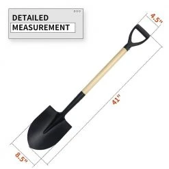 41 in. Round Shovel with Wood D-Handle by Unbranded -GARDEN TOOLS Shop shovels b095nw51b9 4f 1000