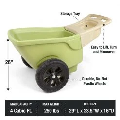 Easy Haul Green Wheelbarrow by Simplay3 -GARDEN TOOLS Shop simplay3 wheelbarrows 416040 01 fa 1000