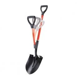 44 in. Shovelution Strain Reducing Utility Digging Shovel with Spring Assist Handle, Red by Sun Joe -GARDEN TOOLS Shop sun joe shovels sj shlv06 red c3 1000