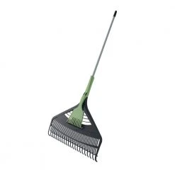 26 in. Poly Double Tine Leaf Rake with Detachable Hand Rake by Suncast
