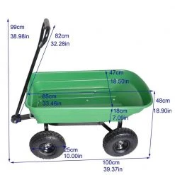 4 cu.ft. Plastic Dump Garden Cart in Grass Green by Sungrd -GARDEN TOOLS Shop sungrd garden carts lwm w227gg 76 1000
