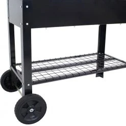 Galvanized Steel Mobile Raised Garden Bed Cart in Black by Sunnydaze Decor -GARDEN TOOLS Shop sunnydaze decor garden carts hb 581 1f 1000