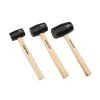 8, 16, 32 oz. Wood Handle Rubber Mallet Set (3-Piece) by TEKTON