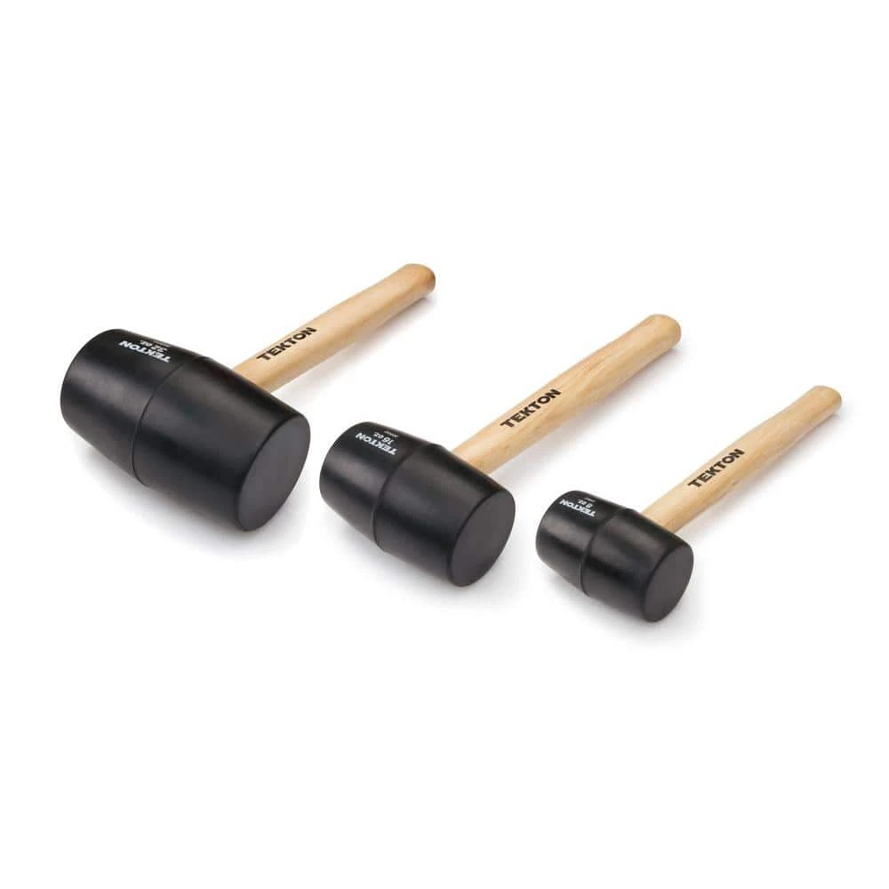 8, 16, 32 oz. Wood Handle Rubber Mallet Set (3-Piece) by TEKTON 7 8, 16, 32 oz. Wood Handle Rubber Mallet Set (3-Piece) by TEKTON - Image 5