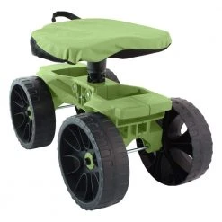 Wheelie Scoot with Comfort Cushion, Quality Utility Work Stool with Height Adjustable Seat by TheXceptional
