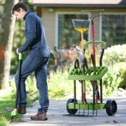 Rolling Tool Toter With Load Toter Plate and 53 Gal. Leaf Toter by TheXceptional -GARDEN TOOLS Shop thexceptional garden carts ex640 fa 1000
