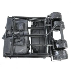 3.4 cu. ft Outdoor Black Steel Folding Large Capacity Garden Cart Patio Wagon with Cover by Tidoin -GARDEN TOOLS Shop tidoin garden carts dq ydw2 5607 44 1000