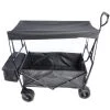 3.4 cu. ft Outdoor Black Steel Folding Large Capacity Garden Cart Patio Wagon with Cover by Tidoin -GARDEN TOOLS Shop tidoin garden carts dq ydw2 5607 64 1000