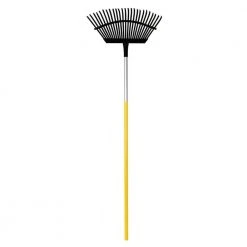 48 in. Aluminum Handle 25-Tine Lawn Rake by True Temper