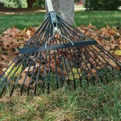 54 in. 22-Tine Hardwood/Steel Handle Steel Leaf Rake by True Temper -GARDEN TOOLS Shop true temper leaf rakes 20201001 77 1000