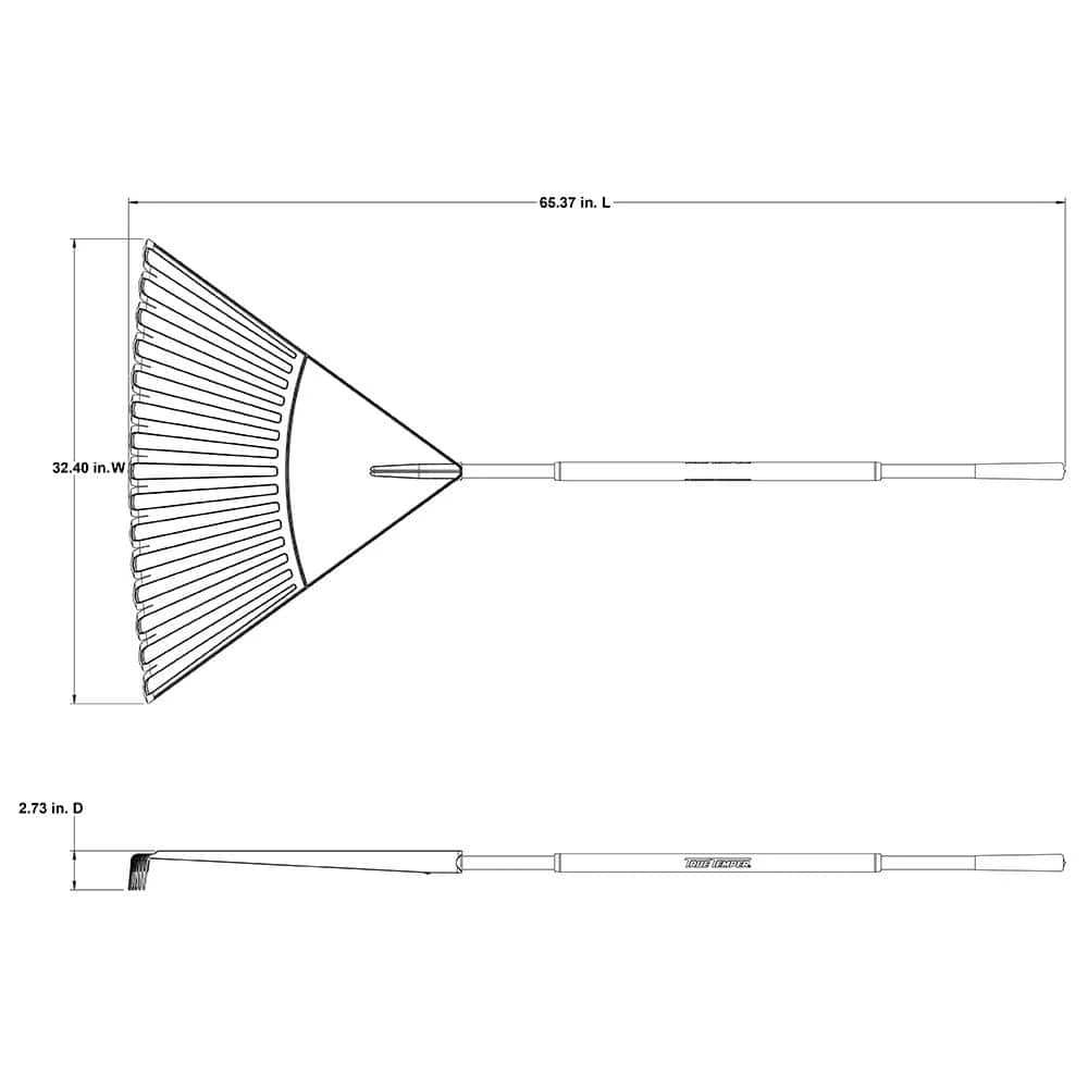 48 in. Hardwood/Steel Handle Leaf Rake with 30 in. W Clog-Free Tines for Leaves, Grass, Twigs, Pine Needles and More by True Temper 8 48 in. Hardwood/Steel Handle Leaf Rake with 30 in. W Clog-Free Tines for Leaves, Grass, Twigs, Pine Needles and More by True Temper - Image 6