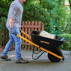 6 cu. ft. Barrow in a Box Steel Wheelbarrow with Never Flat Tire and Steel Handles by True Temper -GARDEN TOOLS Shop true temper wheelbarrows r6stffec 1f 1000